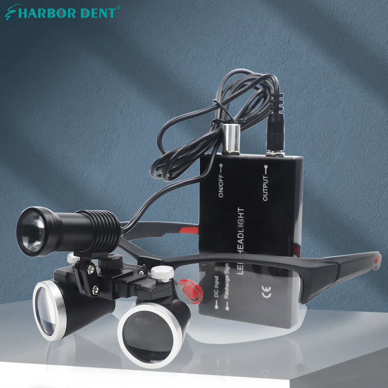 

Binocular Dental Loupes 2.5X/3.5X Magnifying Glass with 5W Spotlight Head Light Lamp For Lab Headlamp Surgical Headlight