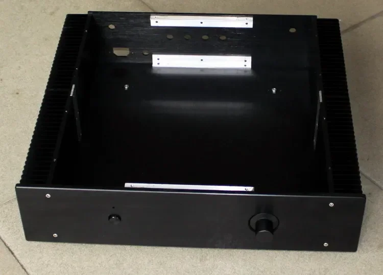 

AMP case size:463*113*430mm WA43 Blak Full aluminum amplifier chassis/Pre-amplifier/Class A amplifier/AMP Enclosure/case/DIY box