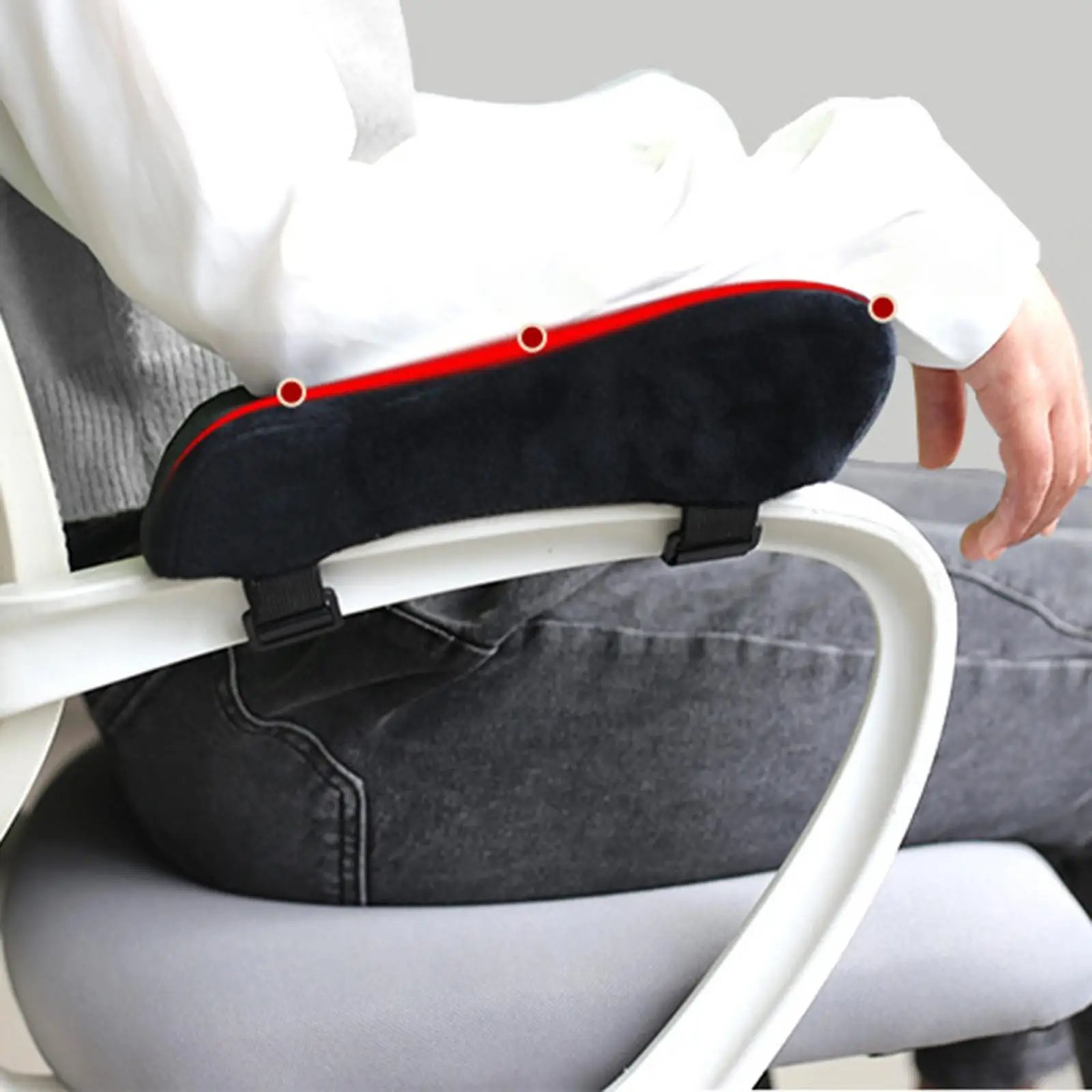 Comfortable Office Chair Armrest Pad Polyester Fiber Memory Cotton Thick Elbow Pillow for Gaming Chair