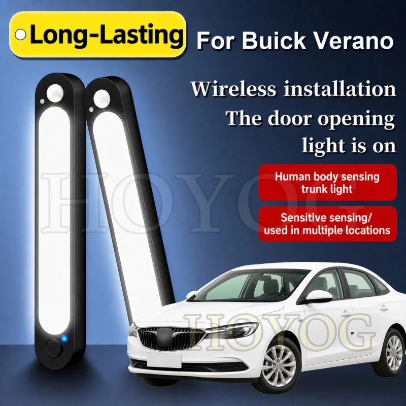 For Buick Verano 2012-2026 Car Boot Light LED Lamp Motion Sensor Easy Install Magnetic Trunk Cargo Light Sedan Interior Cabin