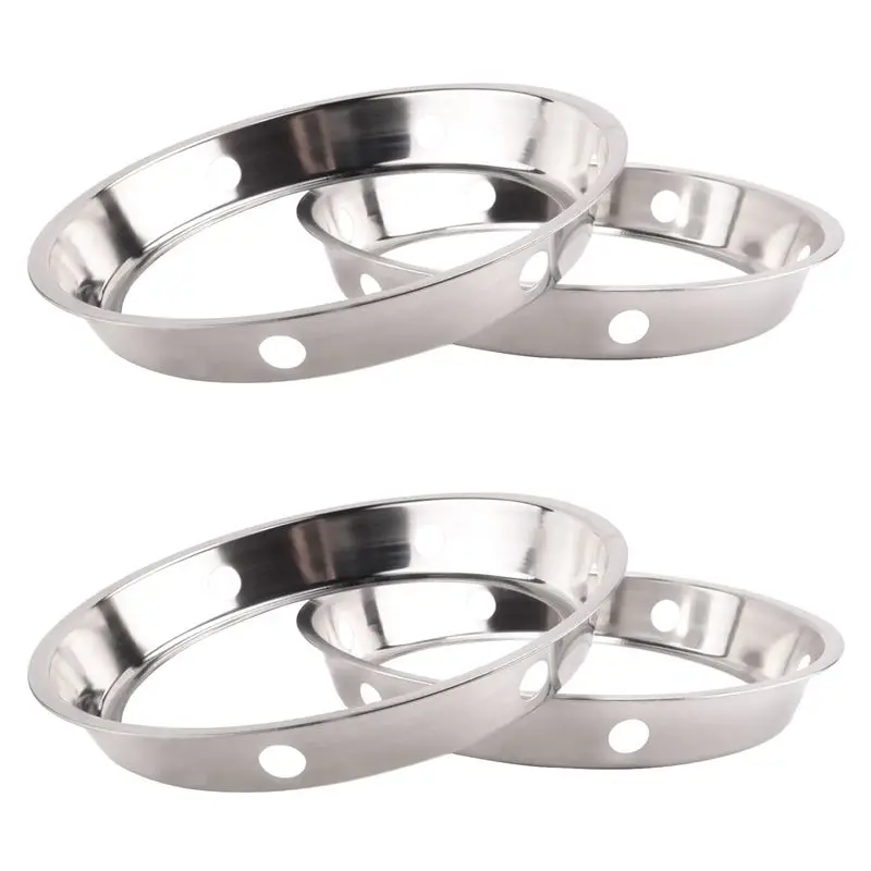 

AB11-4PCS Кольцо-подставка для вок-сковороды из нержавеющей стали, металлическое, с круглым основанием, 10.43X11.8 дюймов, универсальный размер, для газовых плит и сковородок