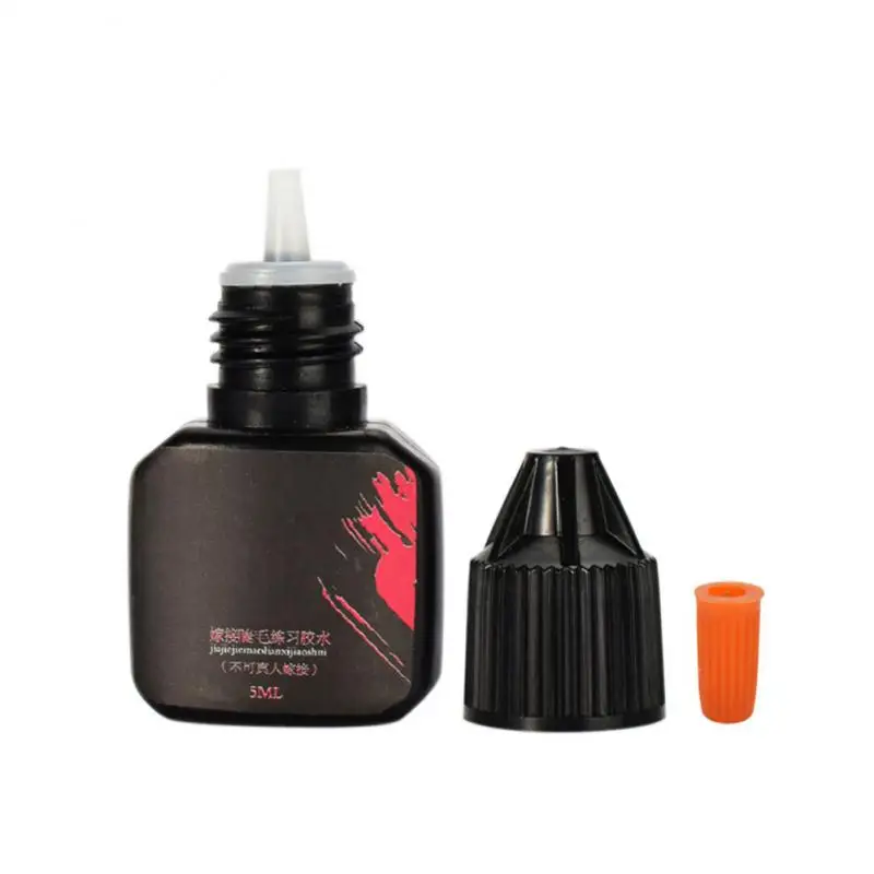 Pegamento para extensiones de pestañas, herramienta de maquillaje de secado rápido, adhesivo negro de retención, 1-3 segundos, 5ml