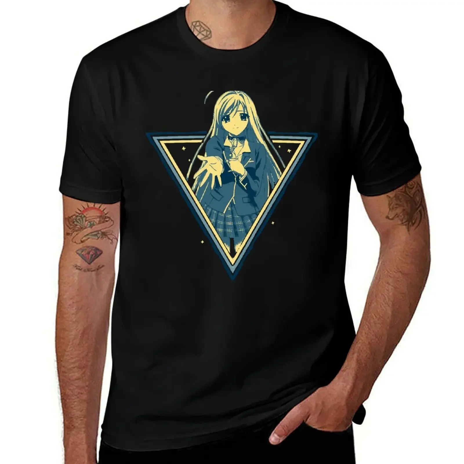 

Moka Akashiya - Rosario Vampire Anime T-Shirt Anime t-shirt anime shirt Man t-shirt Clothing Men's cotton