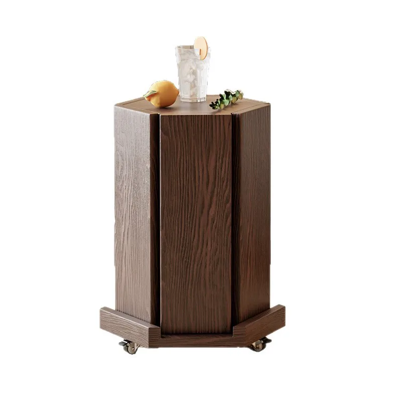 Solid wood stool household stackable combination hexagonal stool living room sofa side few Nordic simple dining table stool low