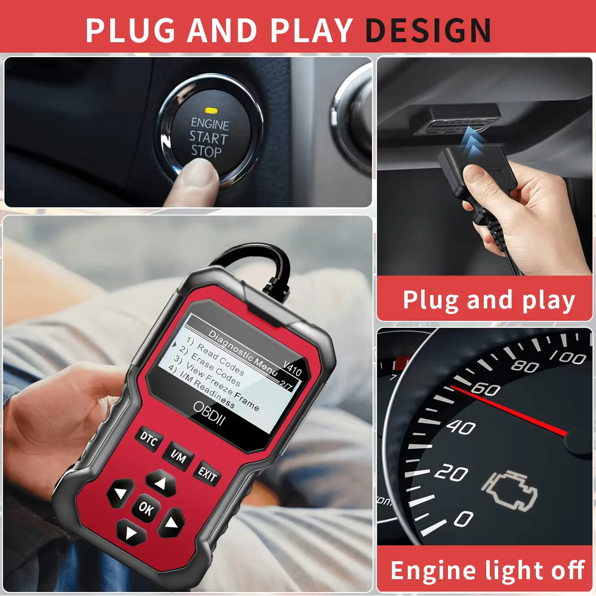Picture 4: Car Obd2 Scanner Diagnostic Tool Code Reader Engine Fault Code Reader Scanner Can Diagnose All Obd Ii Protocol Cars since 1996