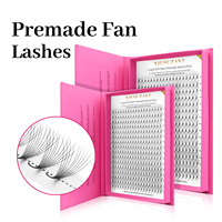 XIUSUZAKI 16 Rows Premade Volume Fans Eyelashes Extension 9D 10D 12D 14D 16D Thin Pointy Base Russian Volume Fans False Lashes