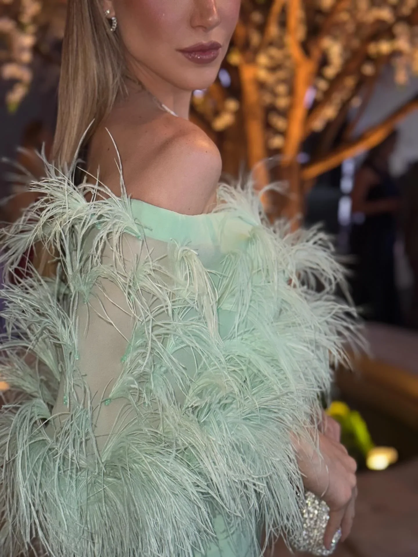 فستان حفلة موسيقية بسيط مخصص من الريش السماوي قبالة الكتف شيفون فيستدوس دي نوش طول الأرض سهرة رسمية 2025 #5