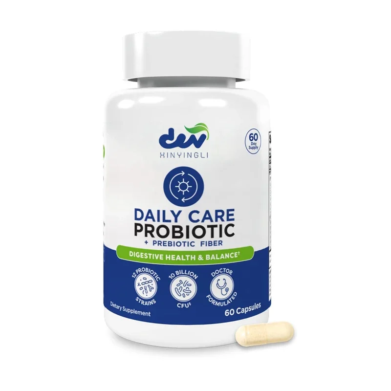 

Daily care probiotic supplements, digestive, intestinal, and immune health support capsules, vegetarian, 60 capsules