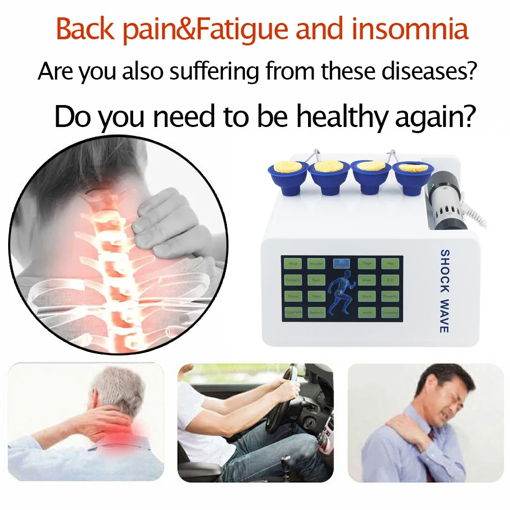 Mesin terapi Shockwave, mesin terapi stimulasi otot listrik, peralatan gelombang kejut, pereda nyeri cedera olahraga, perawatan ED otot elektrik 300MJ