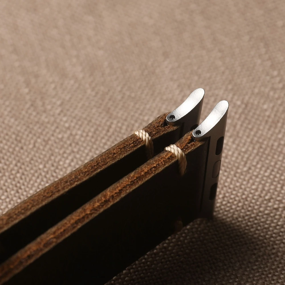 Handmade Head layer Cowhide Leather Strap For iWatch Apple Watch ultra2 49MM 45mm 44mm 42mm 45mm S10 9 Brown Vintage Strap