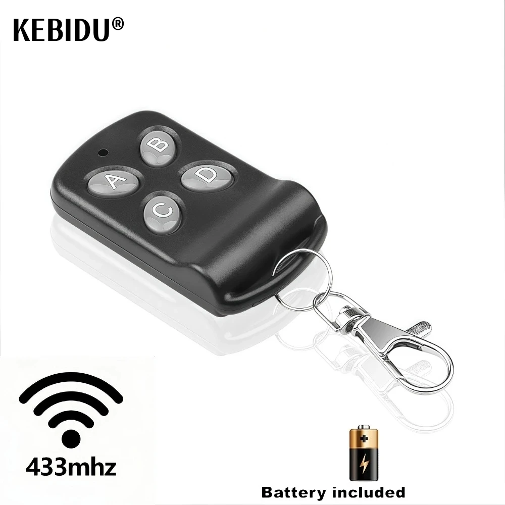 433MHz Door Remote Control Cloning Duplicator Key Fob A Distance 4 Channel Remote Control Clone Fixed Code For Gate Garage Door