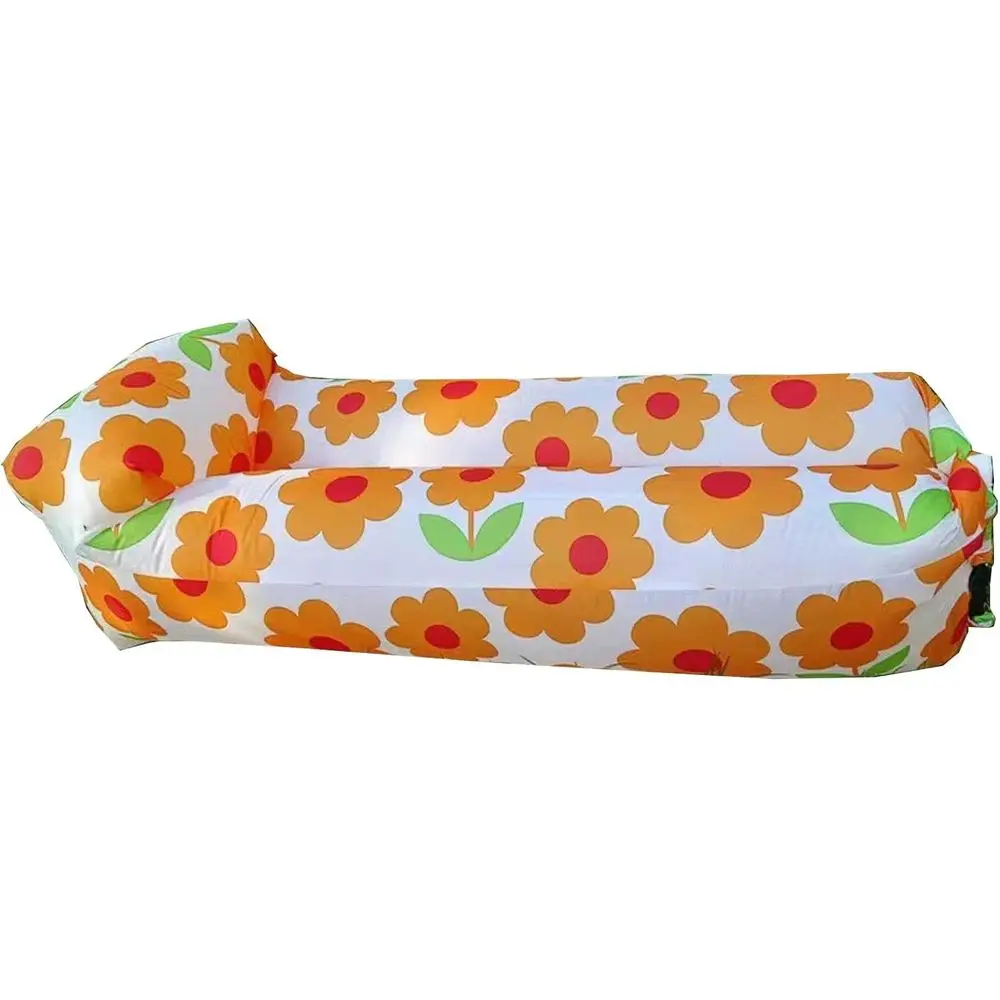 Table Couch or Camping, Lounger Air Sofa Chair, Portable Summer Couch or Outdoor, Beach, Hiking, Picnics, Music Festivals (Sunny