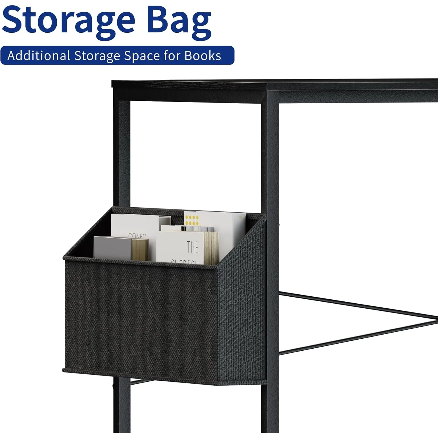 32 inch small space computer desk with storage bag, headphone hook, small office desk, study, writing desk