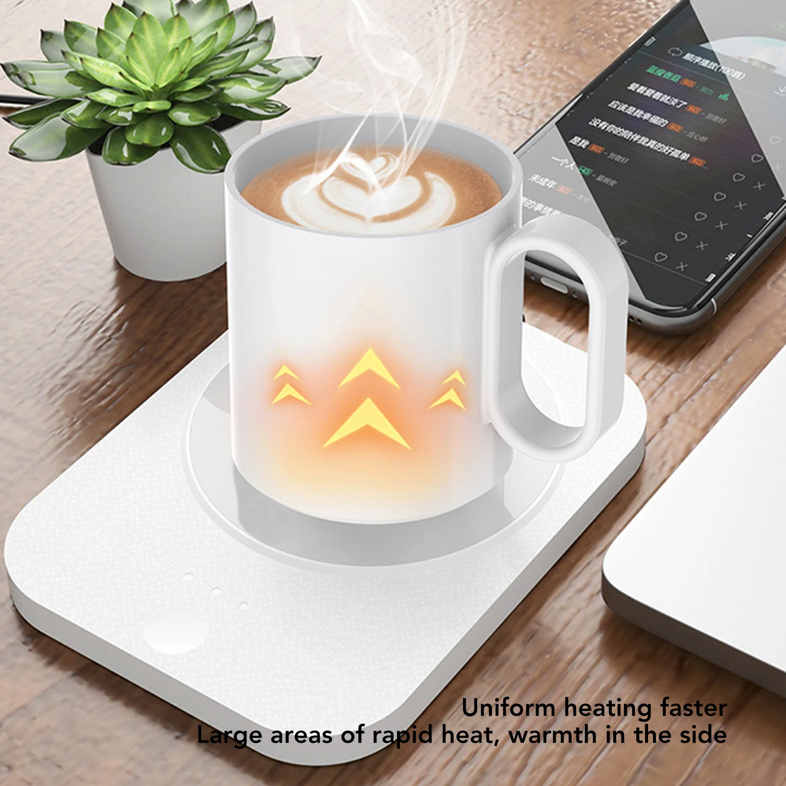 Smart Cup Heater Mug Warmer 3 Gear Setting Timing-off Keep Drinks Warm Coffee Mug Warmer Electric Heating Coaster