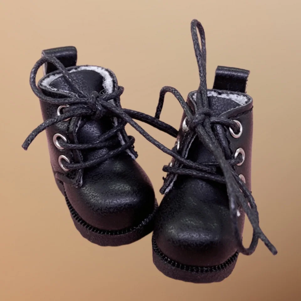 Tilda 3.2cm Doll Boots for Blythe Azone Doll Toy,1/8 Mini Lovely Leather Dots Gym Shoes for BJD Dolls Boot Shoes Accessories