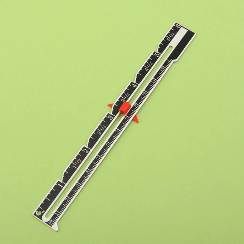 Crafting Hemming Measuring Sewing Measuring Tool Metal Fixed-Edge Fabric Quilting Ruler Quilting Gauge Sewing Accessories
