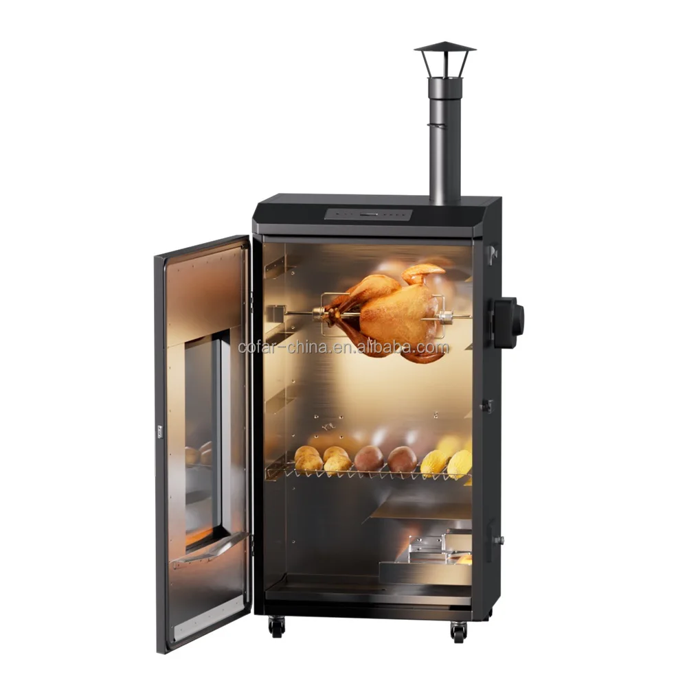 Vertical Electric Vertical 40 Inch Barbecue Smoker with Analog Temperature Control