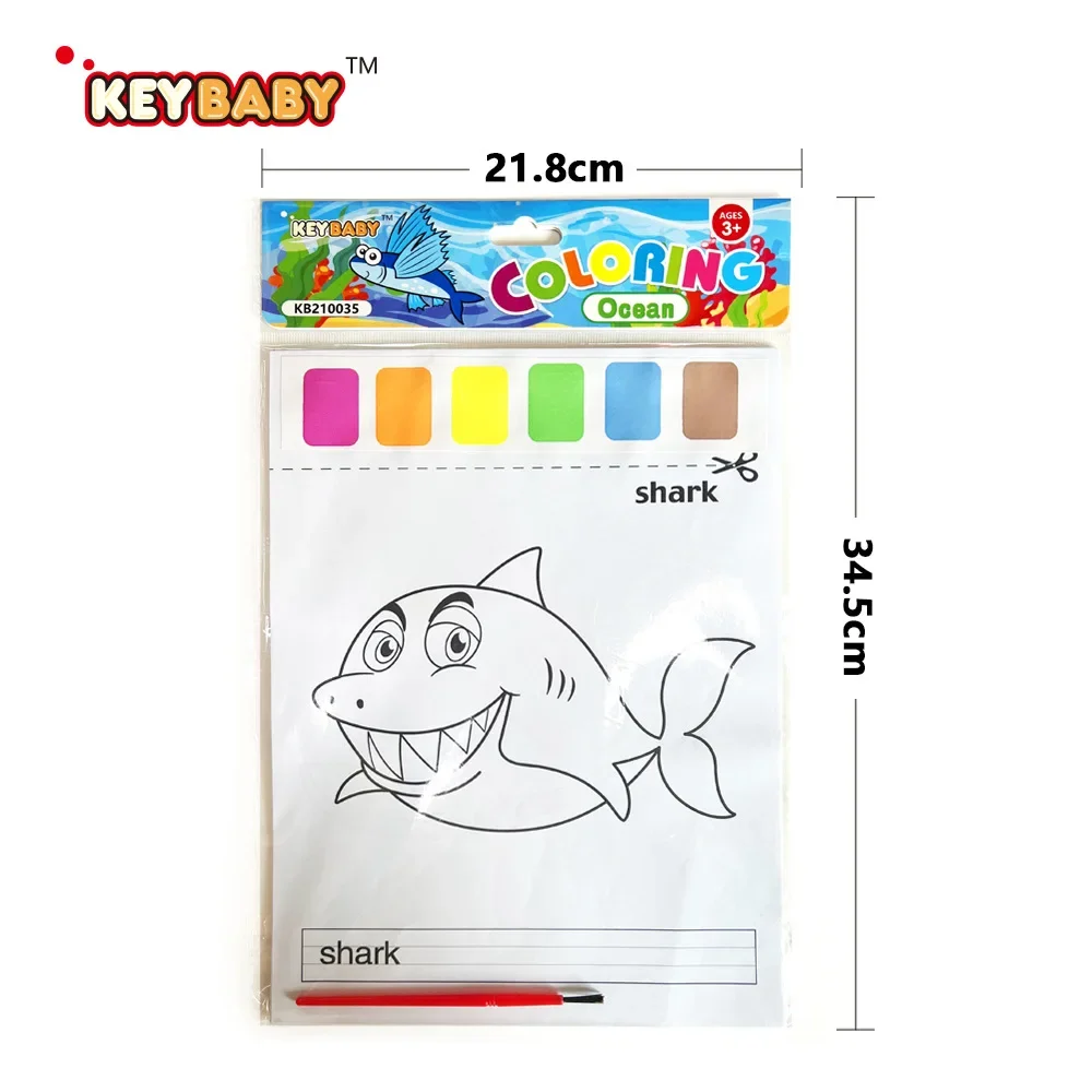 8Pcs Malbücher Spielzeug für Kinder Montessori Kinder Aquarell Papier Spielzeug Tragbare Baby Montessori Malerei Bildung Spielzeug