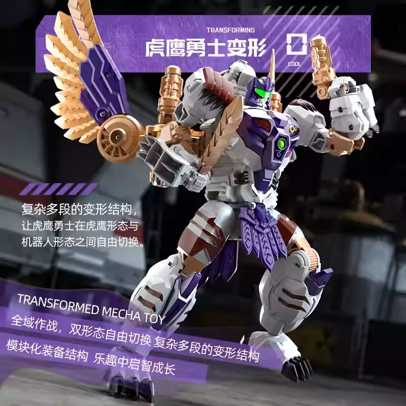 ของเล่นแปลงร่าง LIJIANG XT1613 ซูเปอร์วอริเออร์ ไทแรนโนซอรัส ไทเกอร์ อีเกิล โรบอท โอเวอร์ลอร์ด โมเดลของเล่นแบบขยับได้