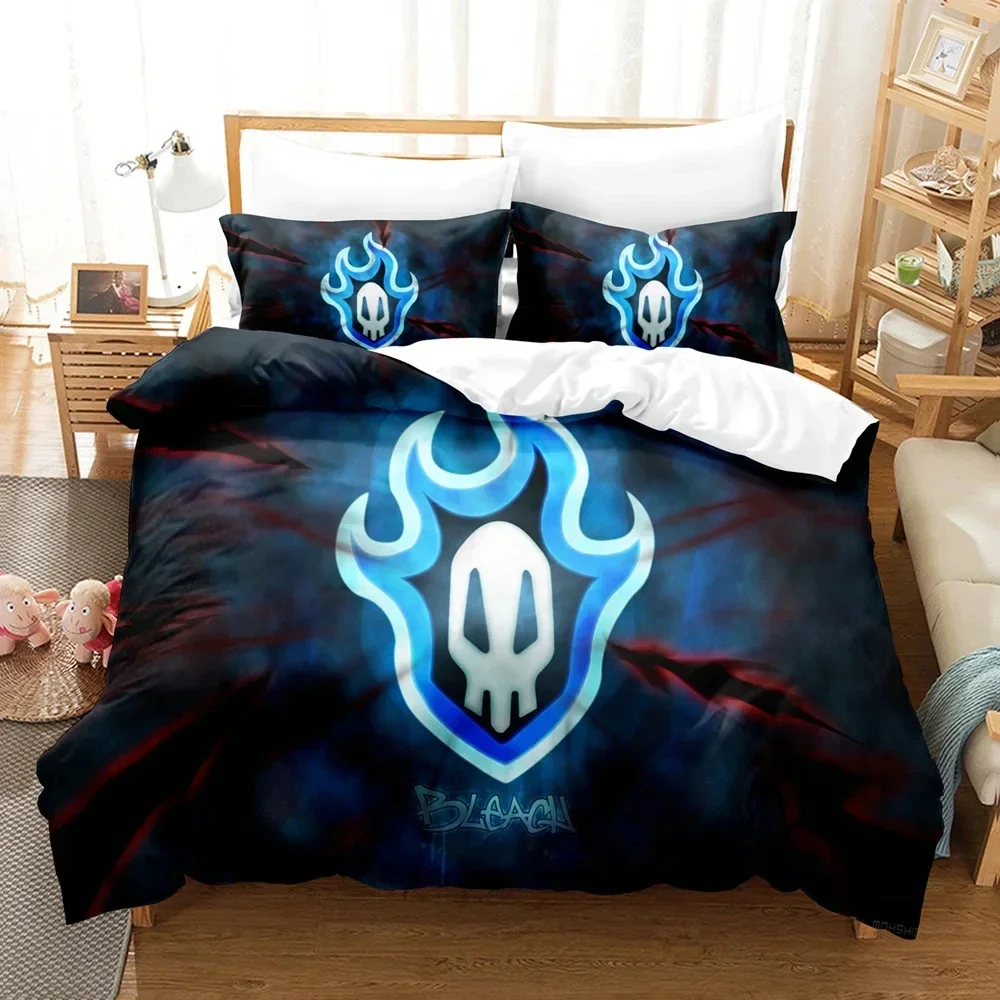 3D Print Anime Bleach Kurosaki Ichigo Bedding Set Double Twin King Duvet Cover Comforter Pillowcase Boys Girls Adults Bedroom