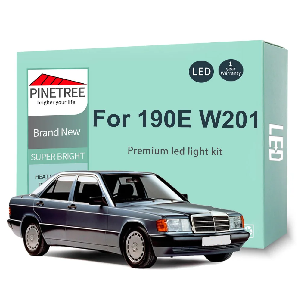 

Canbus Светодиодная лампа для освещения салона автомобиля Kit для Mercedes-Benz 190E W201 1982-1993, купольная карта, багажник, перчатка, подсветка номерного з...