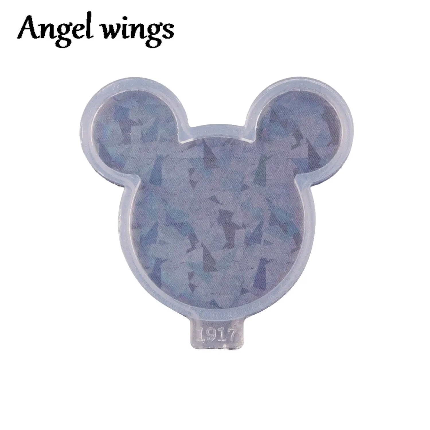 DY1917 1.96inch Mouse Ears Phone Grip Badge Reel Badge Buddy Silicone Resin Mold, Chocolate Fondant Sugarcraft Cake Molds