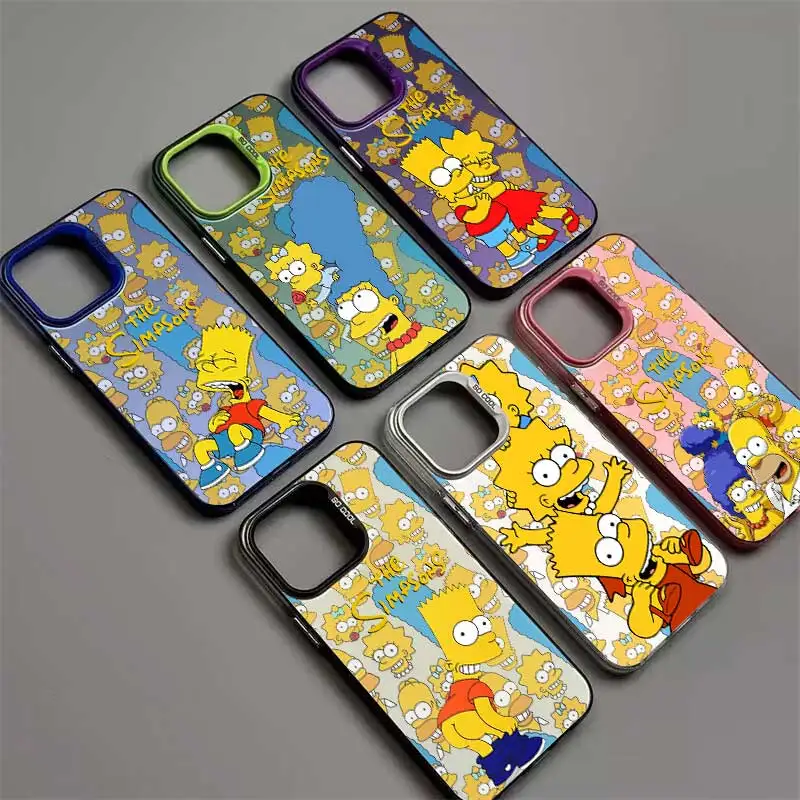 The Simpsons Family Symbol Phone Case For iPhone 15 14 11 13 12 Pro Max XR X XS Plus Hard Matte Shell Protective Cover Fundas