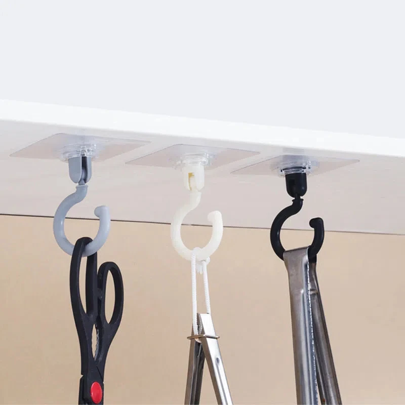 1pc Nail Free Traceless Household Ceiling Hook Hole Free Large-Sized Mosquito Net Bed Curtain Hook Adhesive Kitchen Load-Bearing view 2