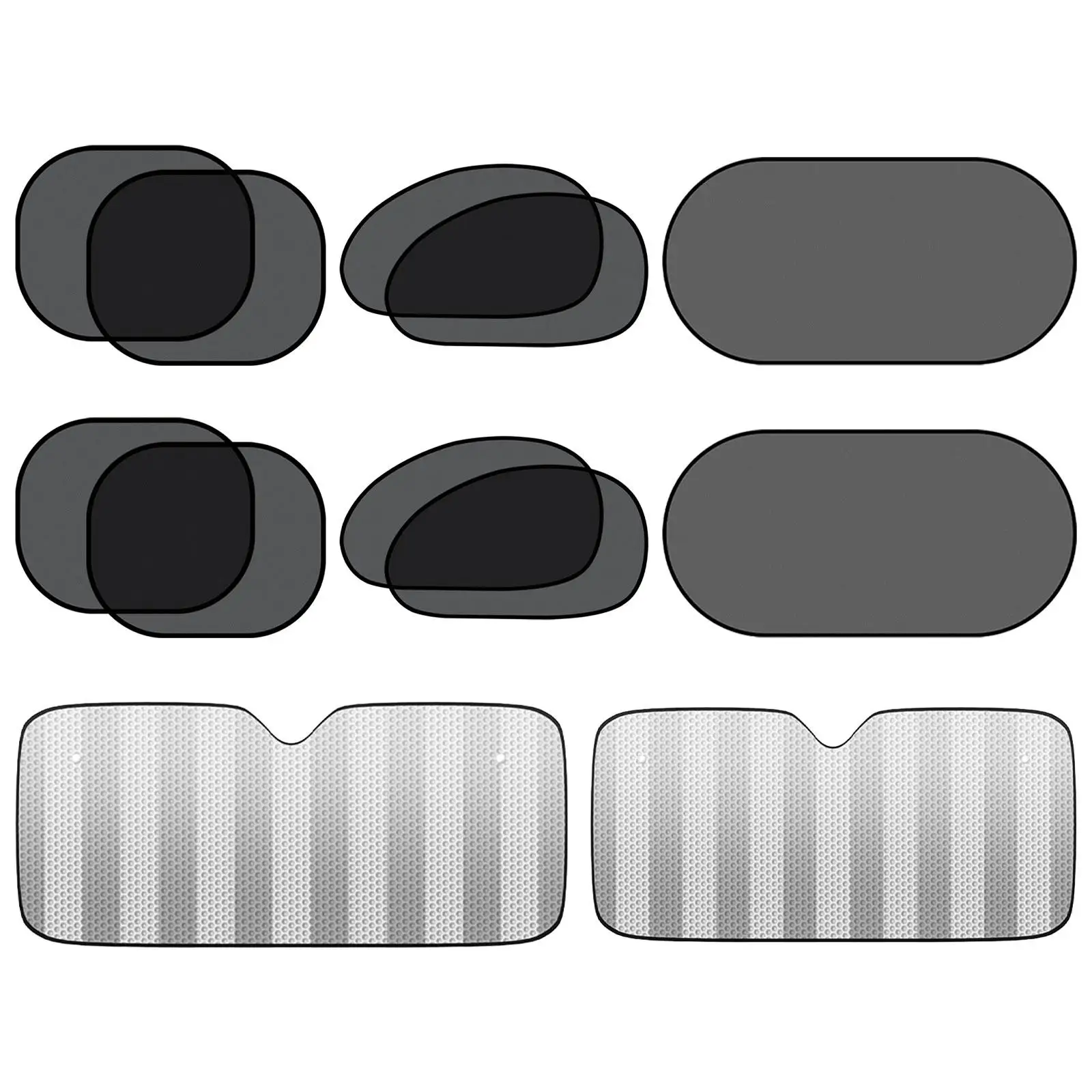 Windshield Sunshade Visor Shield Car Window Shade Portable Cling Sunshade for Vehicles Heat Insulation Durable Mesh Cover with