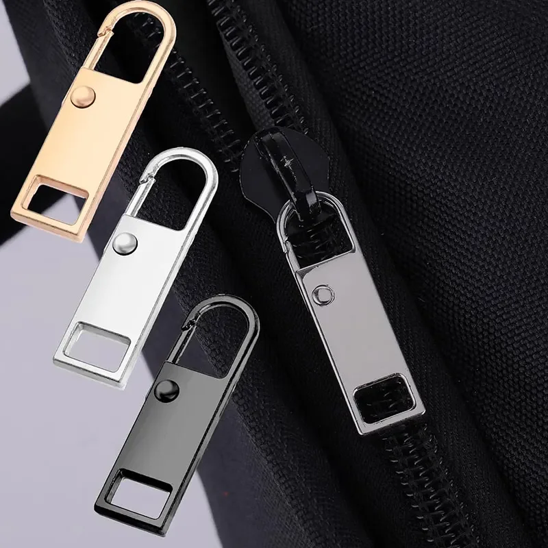 Detachable Zipper Pull Replacement Metal Zipper Slider Sewing Tools Multi Color Repair Kit For Jeans Backpack Luggage