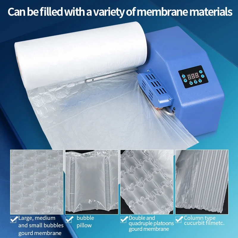 Durable Automatic CE Certification Air Cushion Machine For Inflatable Bubble Roll Packing Material