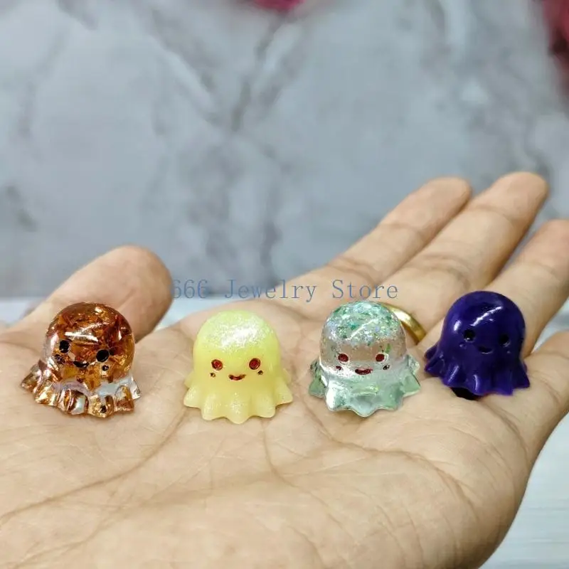 F2TD 1Pc Adorable Specter Silicone Molds Adorable Specter Pendant for DIY Resin Keychains Pendants and Miniature Decorations