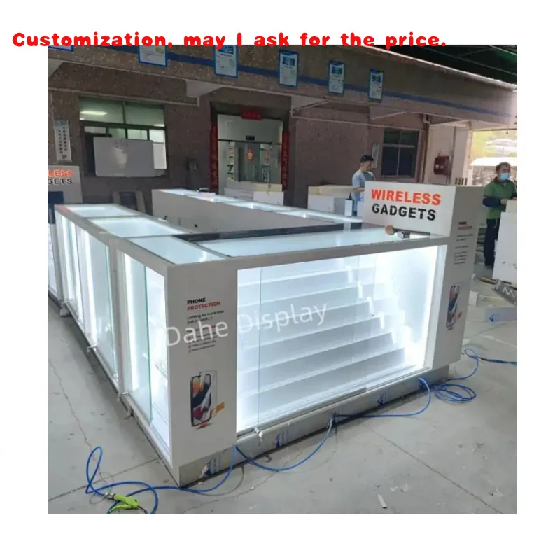 

custom.Custom Cell Phone Accessories Display Showcase Mobile Phone Display Cabinet Shopping Mall Phone Cases Kiosk