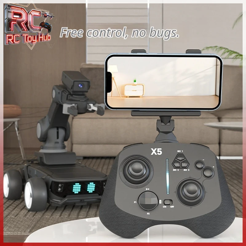 

MOEYOUTH Remote Control Tank Intelligent Programmable Robot 10Kg Load Capacity Four Wheel Drive Radar Obstacle Avoidance Mobile