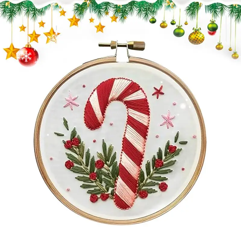 Christmas Embroidery Patterns Hand Embroidery Kit With Stamped Embroidery Pattern Hand Embroidery Kit With Stamped Embroidery