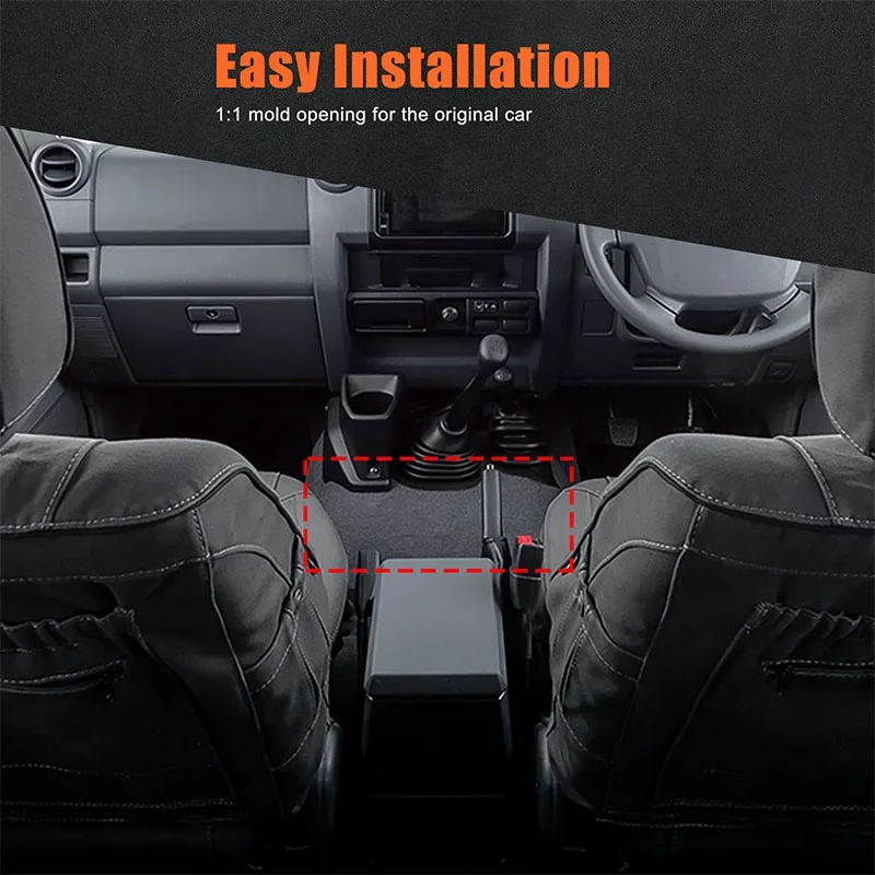 

For Toyota Cruiser LC70 76 78 79 ABS black car central control storage box cup holder car interior decoration accessories