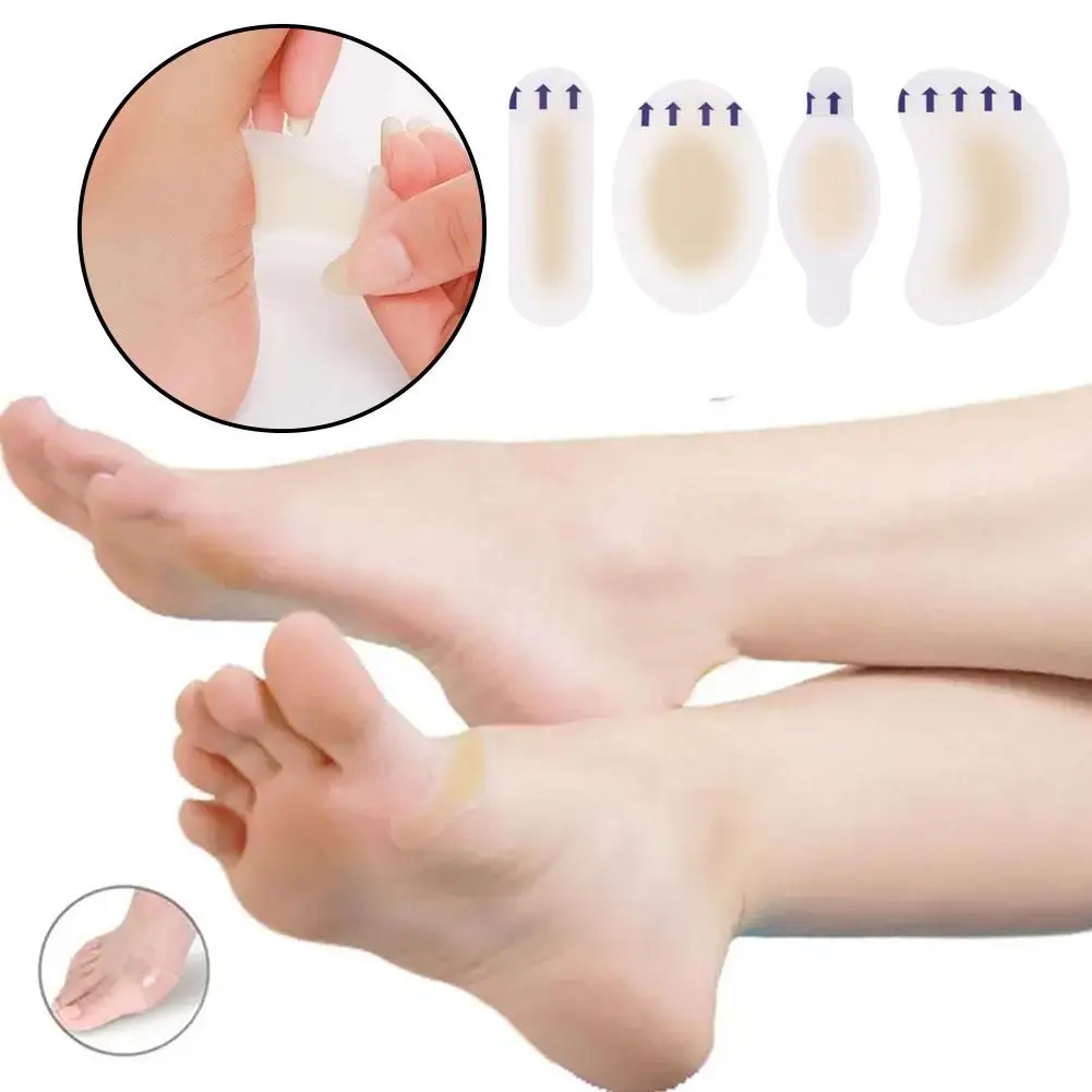 Gel Heel Protector Foot Patches Self-adhesive Blister Foot Pads Pain Plaster Stickers Hydrocolloid Liners Care Relief Heel D1o4