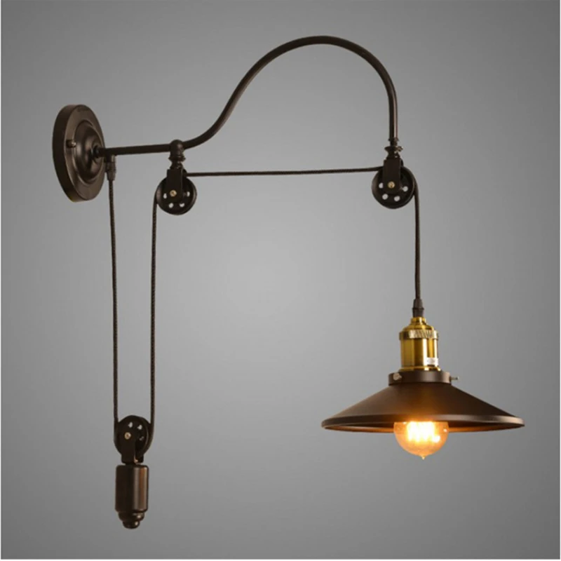 

Vintage Industrial Wall Lamp Retro Wrought Iron Sconces Wall Lights for Bar Restaurant Warehouse Balcony Corridor Wall Decor