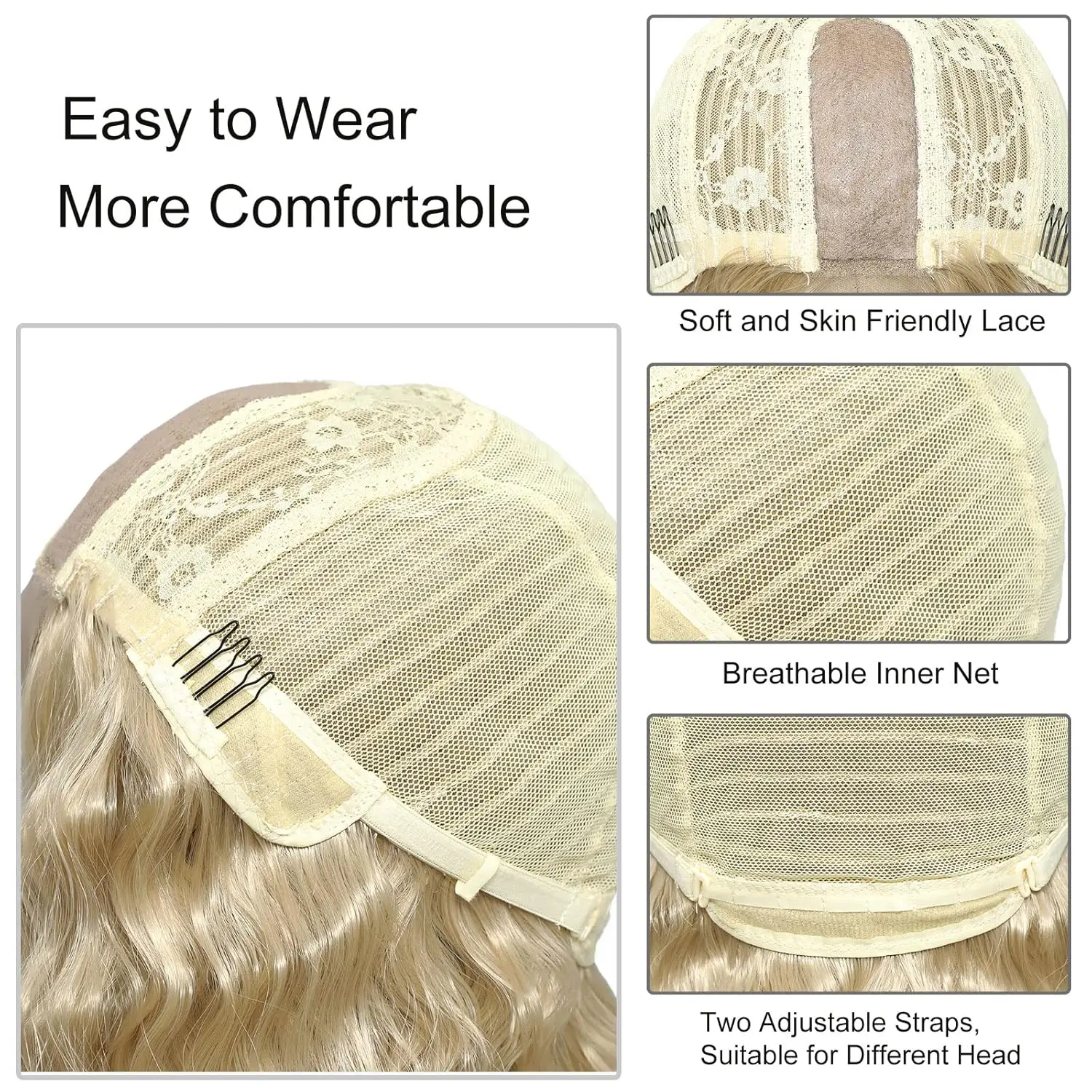 200%高密度613ブロンドディープウェーブ13x4 HD透明レースフロントウィッグ人毛プレプラッキングブロンドウィッグ女性用