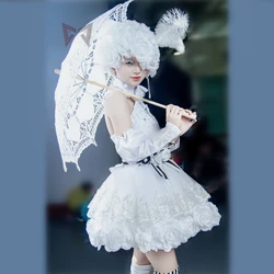 New Princess Cosplay Costume Black Butler Doll Wedding White Dress Hat To Choose Set Custom Made For Christmas Game Party