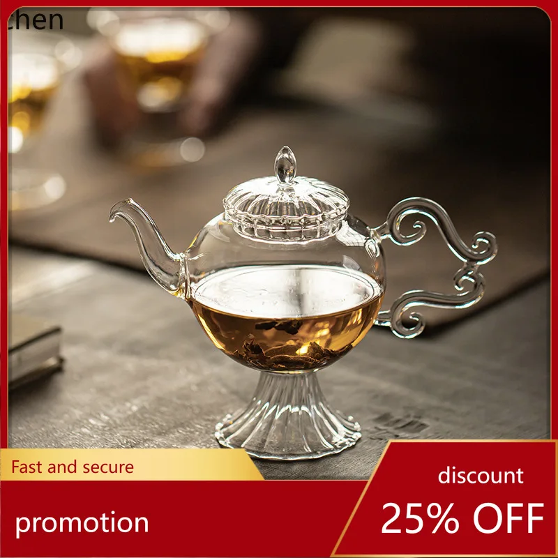 

Zml glass teapot high temperature resistant tea pot black tea pot for homesuit
