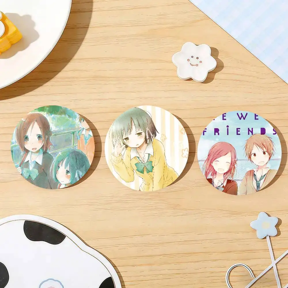 One Week Friends Anime Badge Tinplate Meme Round Brooch For Hat Bag Creative Lapel Jewelry Accessories Gifts