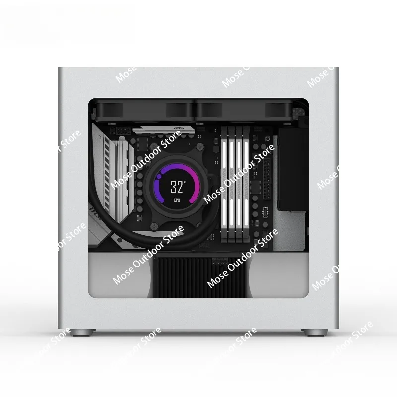 Z18 Side-through Version MATX Aluminum Alloy Integrated Molding Shell Directly Inserted Into Water-cooled ITX Computer Chassis