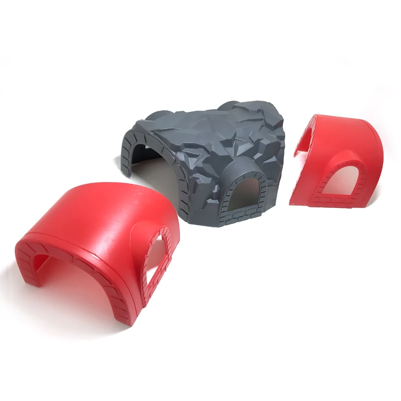 3-delige tunnelhoogt kan worden gebruikt voor rechte rails of gebogen rails, compatibel met speelgoedtreinen, auto's, spooraccessoire S9