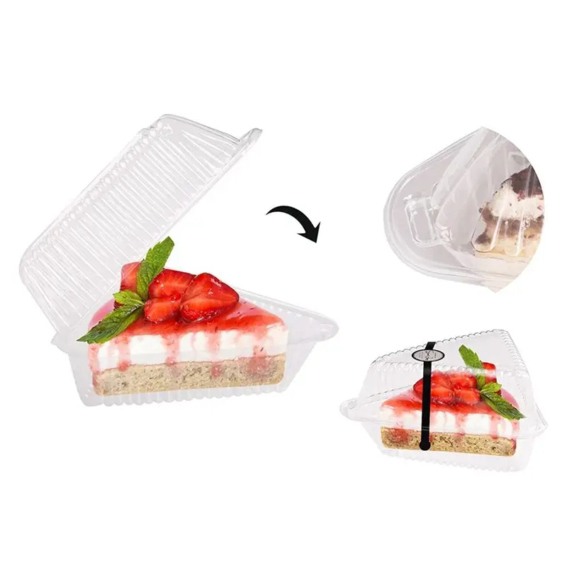 SEWS-300Pcs Triangle Cheesecake Boxes Slice Cake Box Triangle Pie Holders Cake Boxes For Bakery Party Wedding