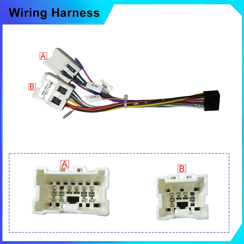 Bahnvox Car 16 pin Power Cord Wiring Harness Adapter For Nissan Paladin X-Trail 2004-2007 Teana 2004-2008 NAVARA 3 D40 2006 2012