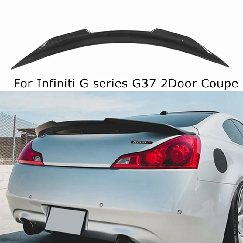 

For Infiniti G Series G37 Coupe 2-Door 2007-2013 PSM Style Carbon Fiber / FRP Rear Spoiler Trunk Wing