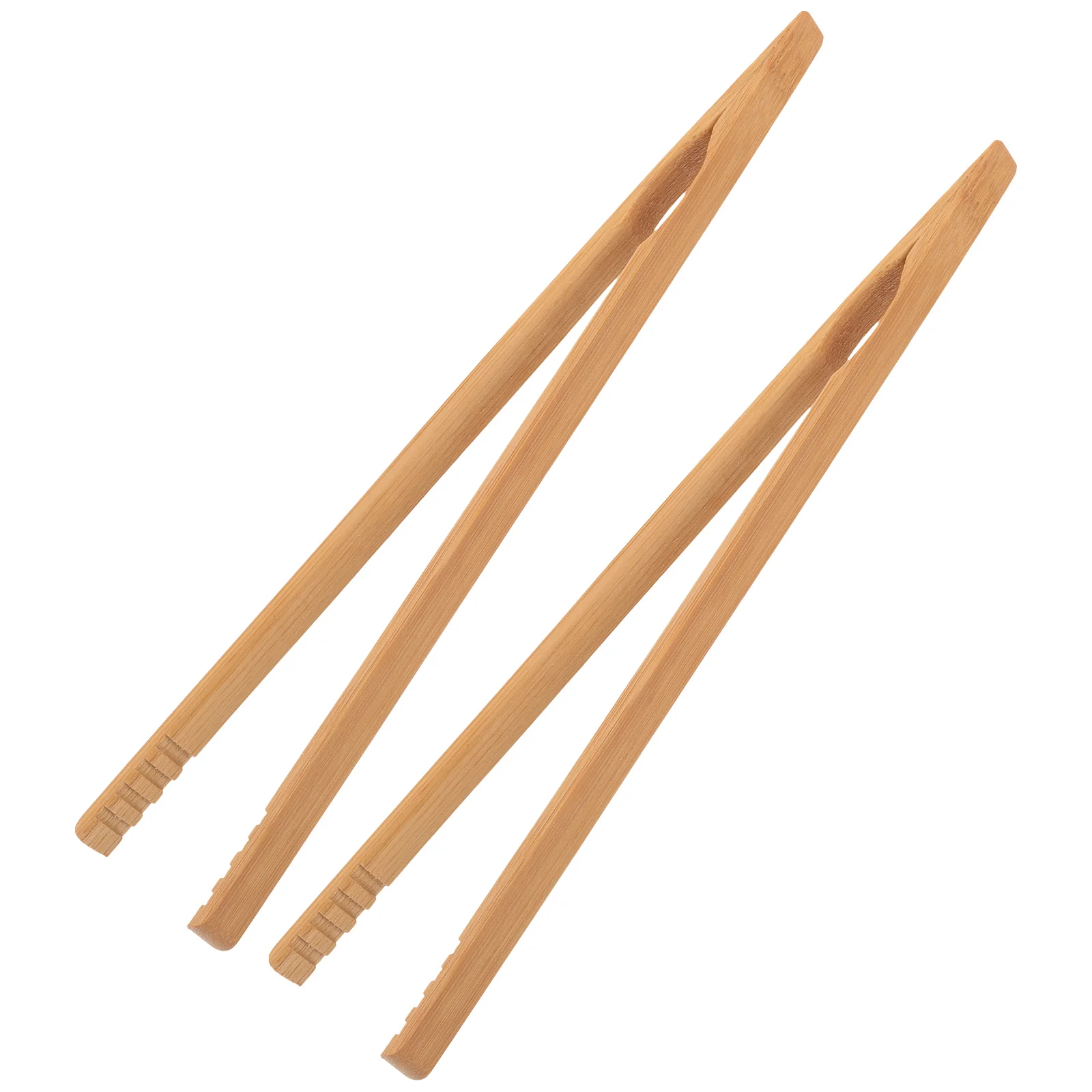 

2 Pcs 26CM Non-Slipping Bamboo Tongs for Cooking Air Fryer Kitchen Bakery Serving Food Clamps Home Tea Clip Decorative