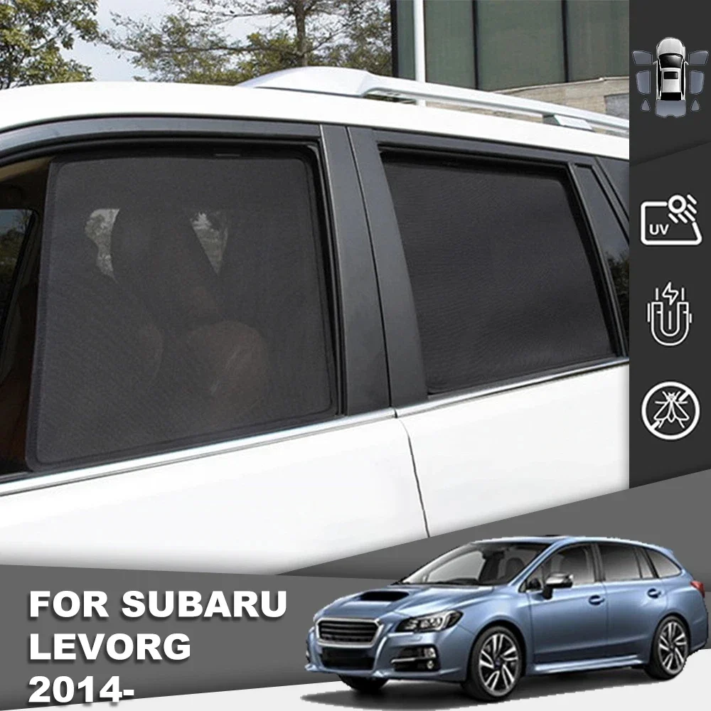 For Subaru LEVORG VM 2014-2020 Magnetic Car Sunshade Visor Front Windshield Curtain Cover Rear Side Baby Window Mesh Sun Shade
