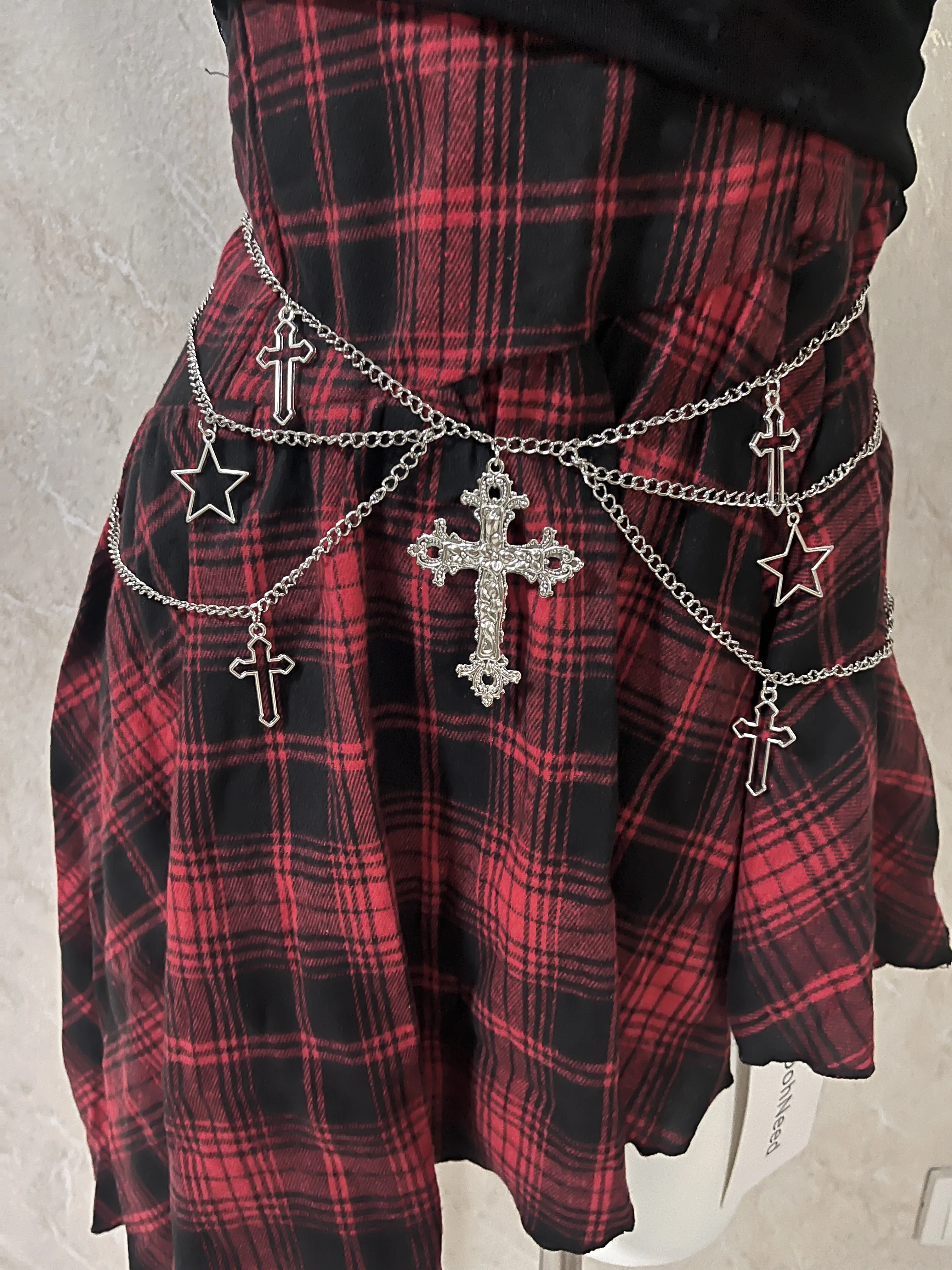 Instagram Multi layered Cross Waist Belt Chain Pants Chain Accessories Abi Culture